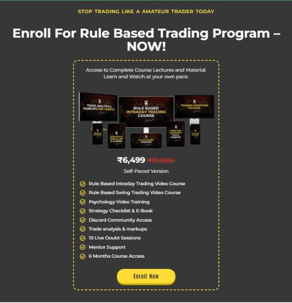 Trade With Sahil Rule Based Trading Course