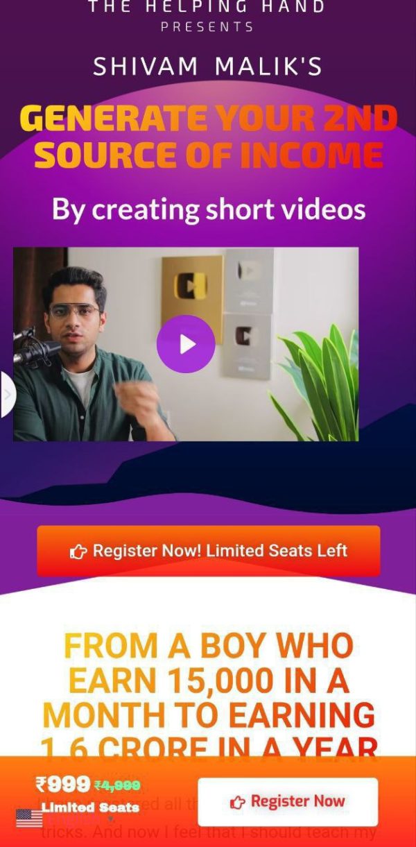 Shivam Malik Short Video Mastery Course