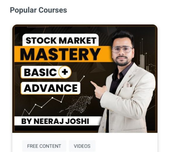 Neeraj Joshi Stock Market Mastery Basic + Advance Course