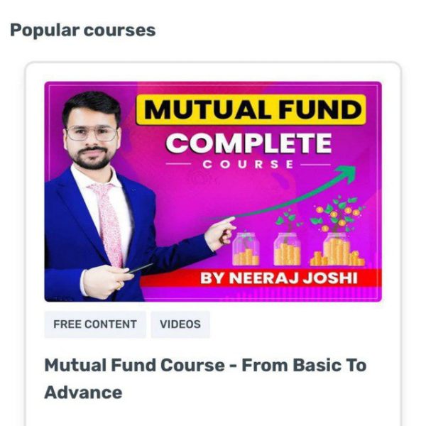 Neeraj Joshi Mutual Fund Course - From Basic to Advance