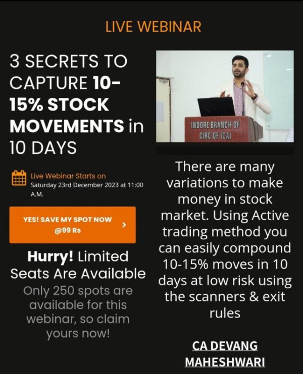 EquiAlpha Ca Dewang Maheswari - Swing Trading Webinar