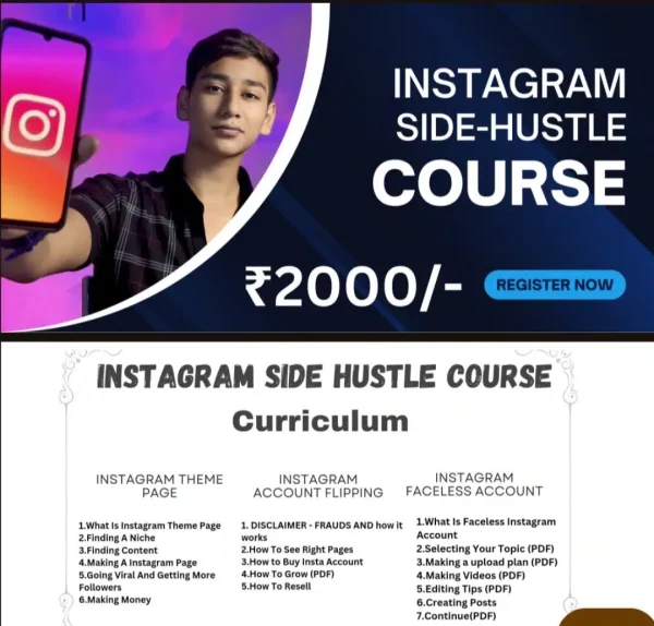 Instagram Side Hustle Course by Chirag Mehta