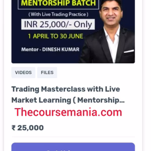 Ask Dinesh Kumar Course Trading Masterclass With live Market Learning
