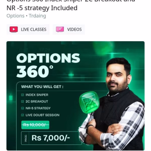 Trade for Sure Course - Option 360 Index Sniper 2C Breakout and NR-5 Strategy Included ( Updated )