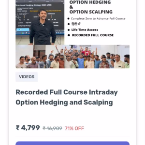 Trade with Vikas Course Recorded Full Course Intraday Option Hedging and Scalping