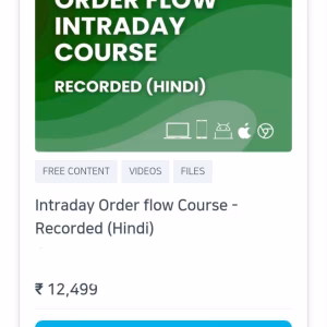 Momentrade Course Intraday Order flow Course Hindi